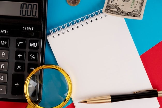 Close-up shot of contract papers and a calculator, symbolizing the financial aspects of King's League transfers. The papers show blurred names of players and amounts, with a pen resting on top, ready for signing. The atmosphere suggests high-stakes negotiations and significant financial commitments.