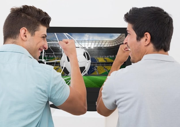 A split screen showing a referee making a call on the field on one side and a graphic explaining the rule in question on the other. The image emphasizes transparency and fan engagement.