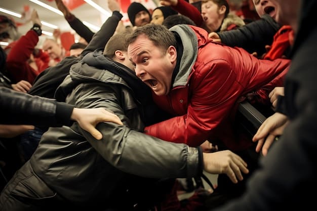 A close-up of a Kings League player celebrating a goal, with the crowd blurred in the background, emphasizing the energy and excitement of the matches.