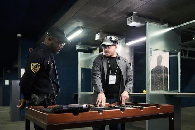 A security officer is shown interacting positively with fans at a Kings League event. He is smiling and answering questions, demonstrating a friendly and approachable demeanor while maintaining vigilance over the crowd. This highlights the importance of positive interactions in creating a safe atmosphere.