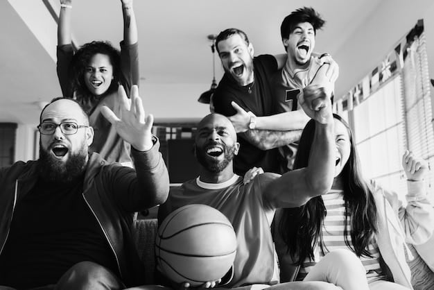 A photo of Javier Morales celebrating a victory with his Kings League USA teammates. The team is jubilant, and Morales is embraced by his colleagues, showcasing the camaraderie and team spirit.